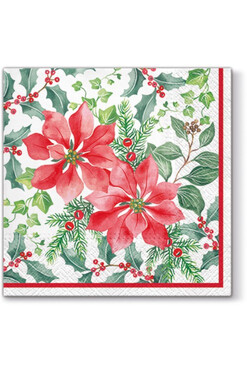 OD RĘKI świąteczne serwetki papierowe Gwiazda, 33x33cm