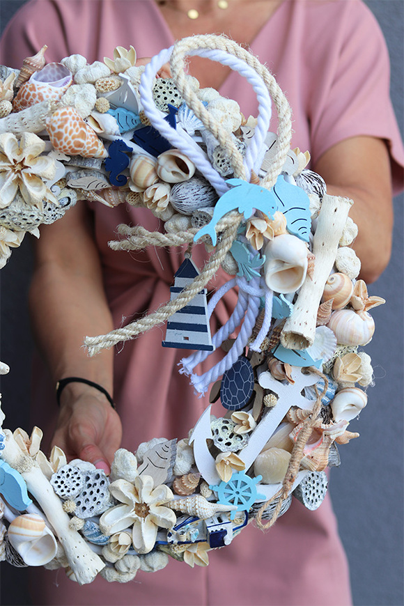 marynistyczny wianek na drzwi, Węzeł Marynarski