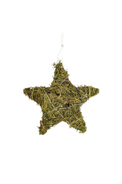 Christmas Natural, świąteczna zawieszka dekoracyjna LED gwiazda, wym.30x30cm