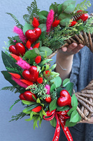 Love Me, wianek walentynkowy na drzwi