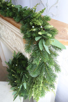  Naturalne Święta Lauric, komplet świątecznych dekoracji, girlanda