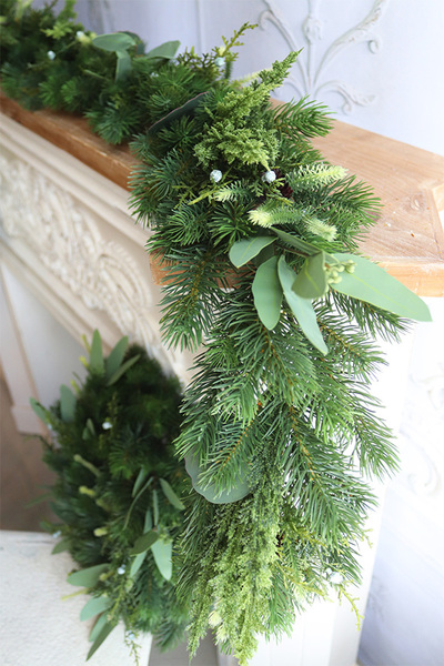  Naturalne Święta Lauric, komplet świątecznych dekoracji, girlanda