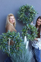 Boho Gretra, zielony wianek z eukaliptusem