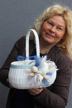 Bertana 2, dekorowany koszyczek wielkanocny, wys.28cm  