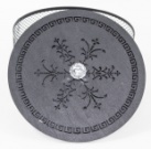 La Bella Black, dekoracyjna patera / pojemnik, wym.12,5x21x21cm