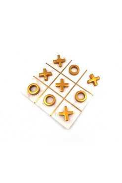 Marble, gra kółko i krzyżyk z mosiądzu, wym.14x14cm