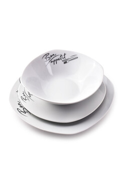 Bon Apetit, komplet zastawy obiadowej, 6 osób, 18 elementów