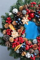 bożonarodzeniowy wianek z suszem, Wigilia, śr.33cm