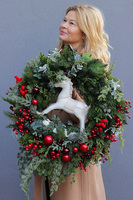 Zaczarowany Konik, świąteczny wianek na drzwi