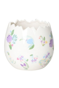 Floral Easter, ceramiczne jajko naczynie, wym.16x15cm