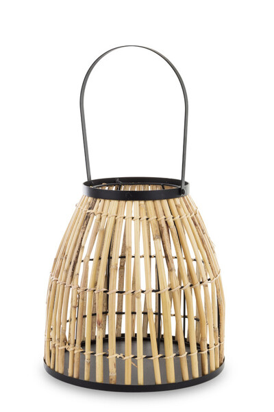 Bambusowy, orientalny lampion / latarenka, wym.56x32x32cm