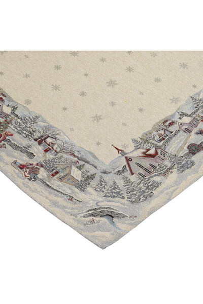 Zimowa Zabawa, świąteczny obrus gobelinowy