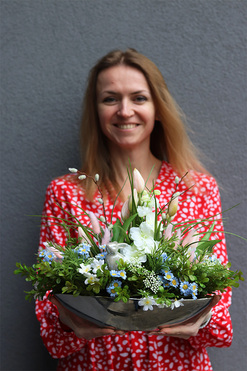 Pretana Spring Laos, wiosenna kompozycja z zajączkiem, wym.34x42x32cm