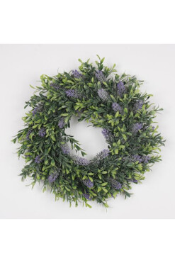 Lawendowy Simple, wianek sztuczny z lawendą, śr.32cm