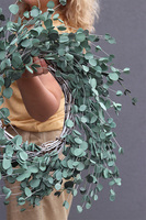 Pieniążek, zielony wianek na drzwi