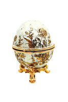 Faberge, elegancka szkatułka metalowa A