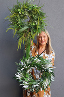 Green Berra, zielony wianek na drzwi, rozp.60cm