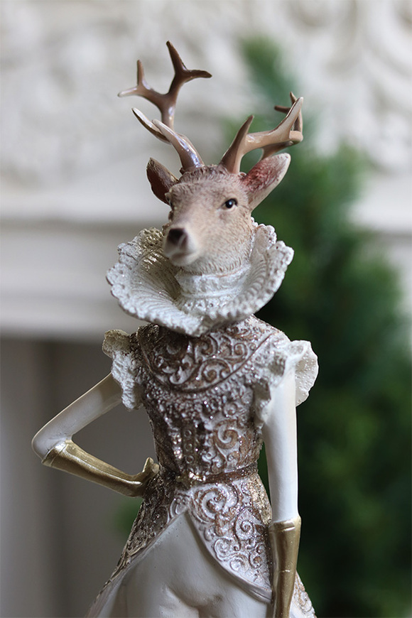 Reindeer Royalty, figurka świąteczna renifer	
