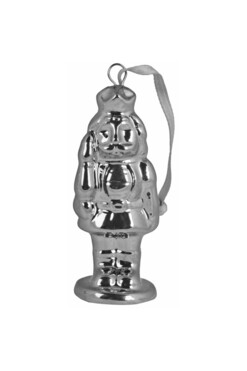 Nutcracker Silver, ceramiczna zawieszka świąteczna, kpl.24szt