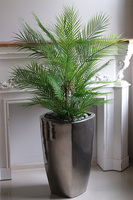 Areca Silver Moon, sztuczna palma w srebrnej donicy