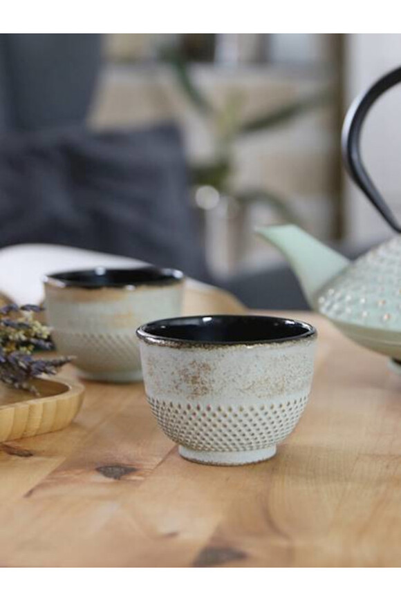 Awaji, żeliwny zestaw do herbaty, miętowy