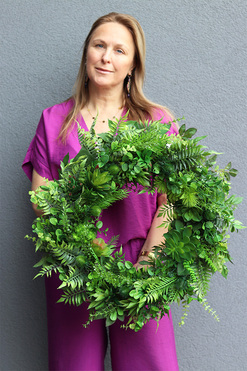 Green Metrena Jungle, zielony wianek na drzwi, śr.60cm 