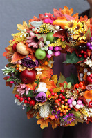 Ulanna Pumpkins, jesienny wianek z owocami