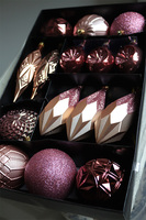 Paris, komplet bombek, różowo-złote