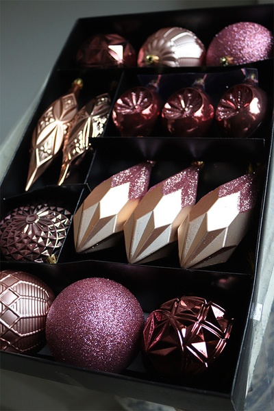 Paris, komplet bombek, różowo-złote