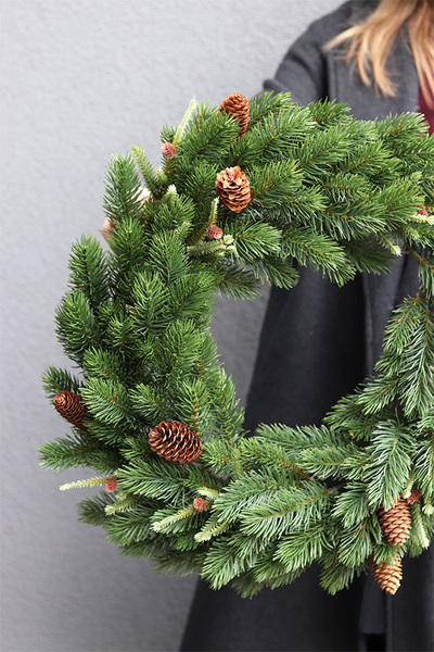 Zieleń Lasu, zielony wianek świąteczny