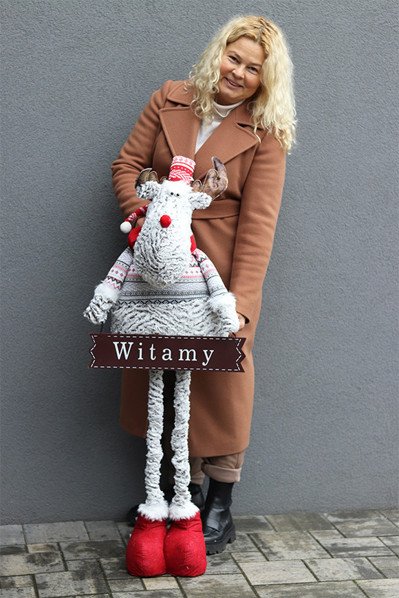 Renifer Welcome To, laleczka zimowa stojąca