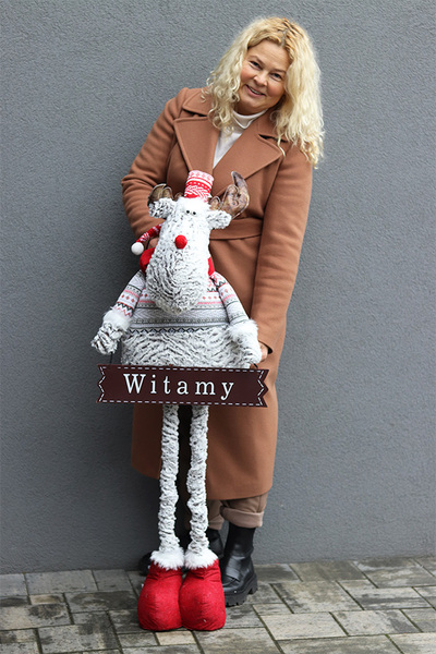 Renifer Welcome To, laleczka zimowa stojąca