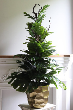 Monstera Deluxe, drzewko sztuczne w donicy, wys.130cm