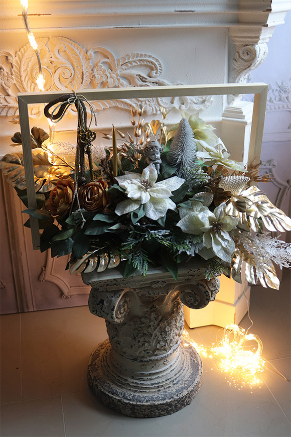 Christmas Paysage kompozycja nagrobna w blejtramie