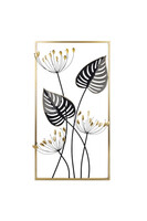 Liście Glamour metalowy obraz dekoracja ścienna