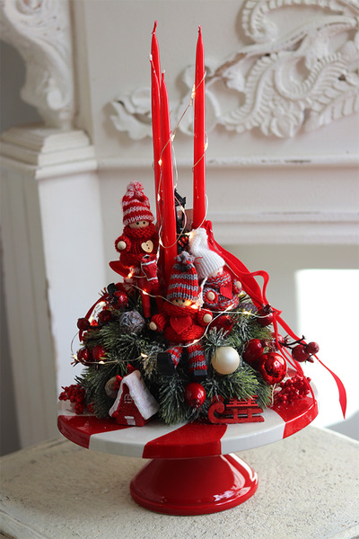  Lollypop Mini, adwentowy stroik LED na paterze