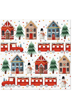 Cozy Christmas Town, świąteczne serwetki papierowe, 20szt