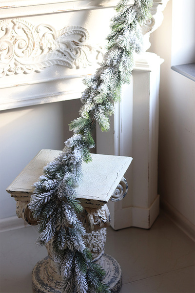 Zimowa jodełka, zielona girlanda świąteczna