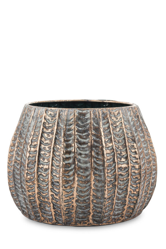 Mardin Copper E, metalowa donica / osłonka, wym.20x25x25cm