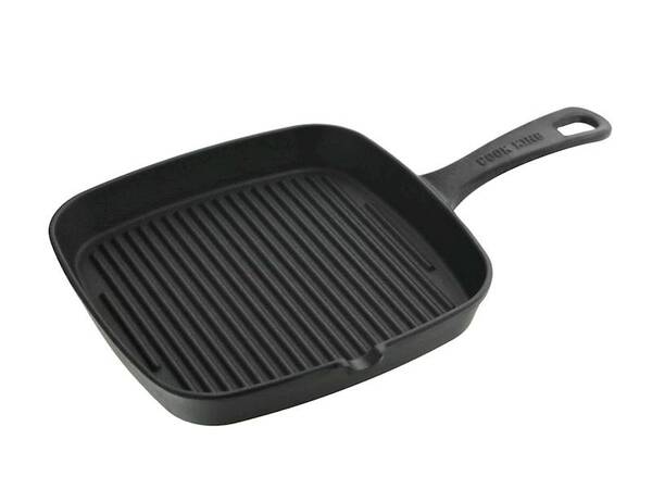 Cast Iron, żeliwna patelnia grillowa, 26cm