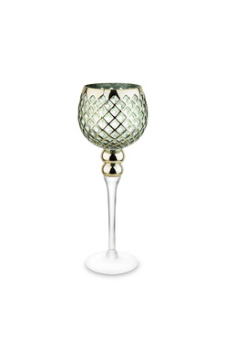 Jardin Glamour B, elegancki świecznik kielich, wys.35cm