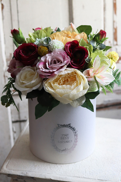 Celista, flowerbox z barwnymi kwiatami, wys.39cm 