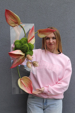 Clear Design Ramona, dekoracja nagrobna na płycie, wym.70x25cm 