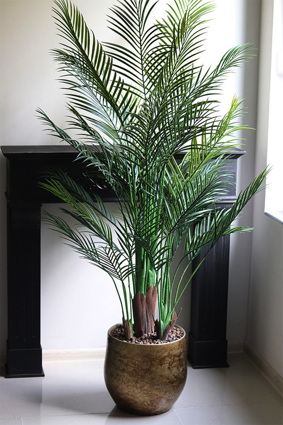 Palma Gold Hilton, sztuczna roślina w czarnej donicy