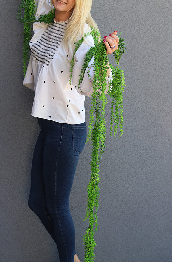 Subtina, girlanda z zielonych pędów, dł.100cm