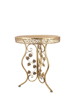 Golden Garden, metalowy stolik ogrodowy, wym.73x60x60cm