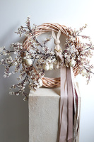 Zaczytana Bookbunny, wiosenny wianek z zajączkiem