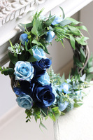 Blue Roses, asymetryczny granatowy wianek