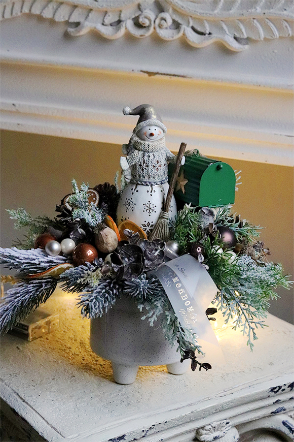 Snowman, świąteczny stroik z bałwankiem