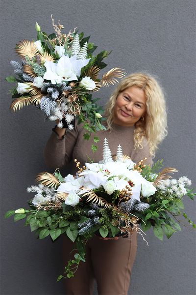 White&Gold, nowoczesna kompozycja nagrobna